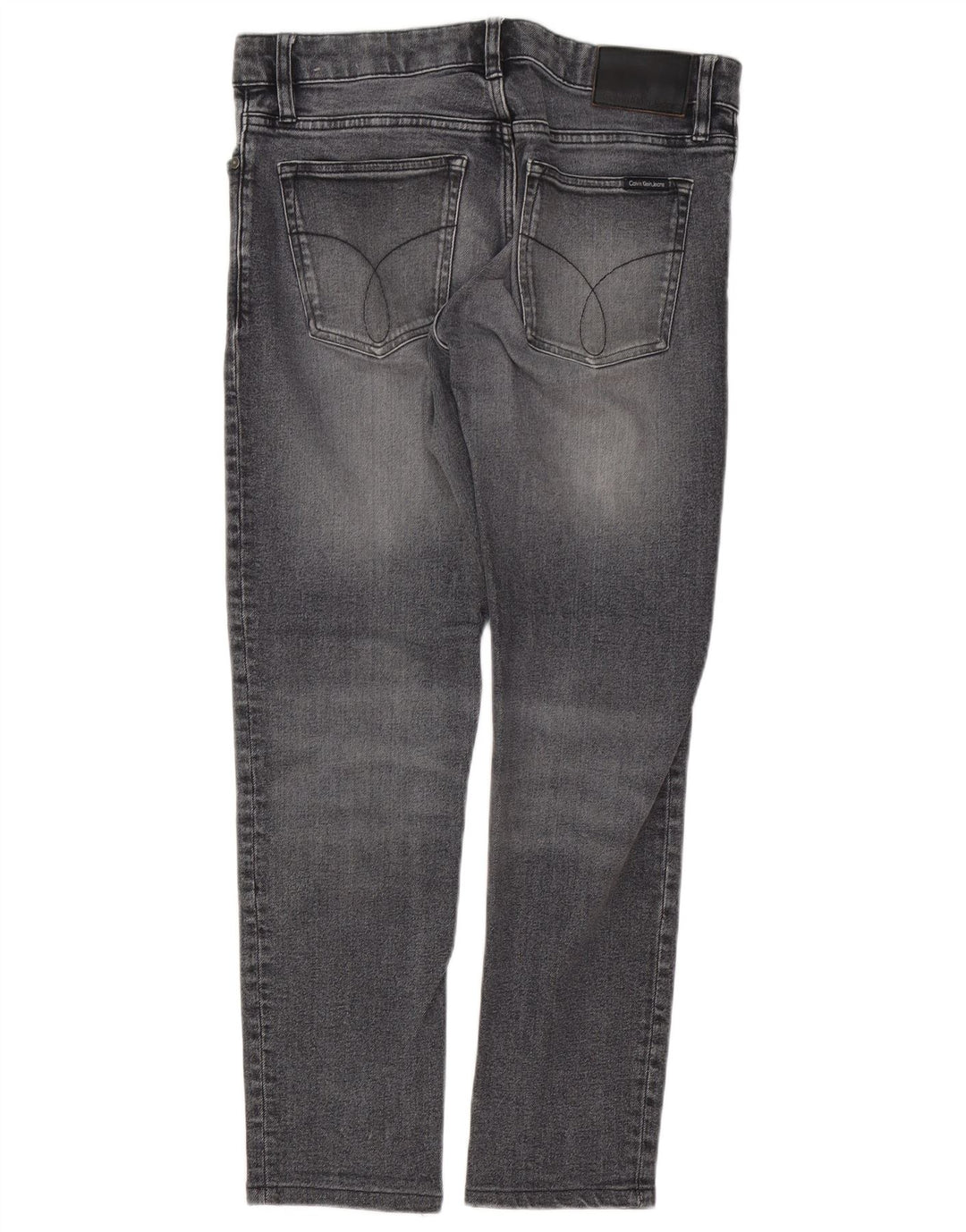 CALVIN KLEIN Vaqueros rectos para hombre W32 L28 Algodón gris