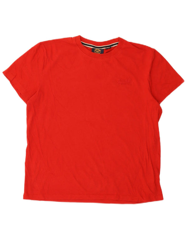 Superdry Camiseta Hombre Top XL Algodón Rojo