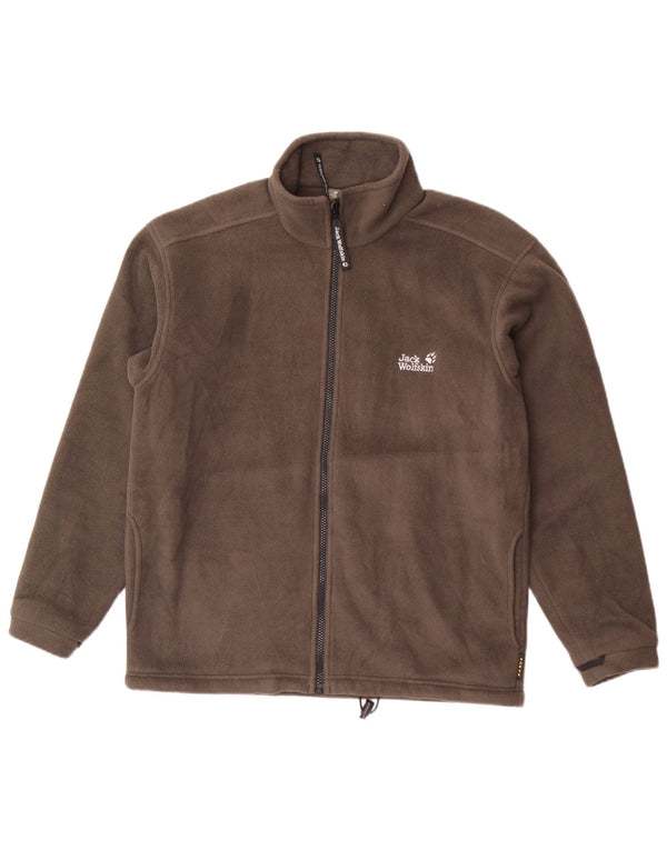 Jack Wolfskin Chaqueta polar con forro para hombre UK 34 Small Gris Poliéster