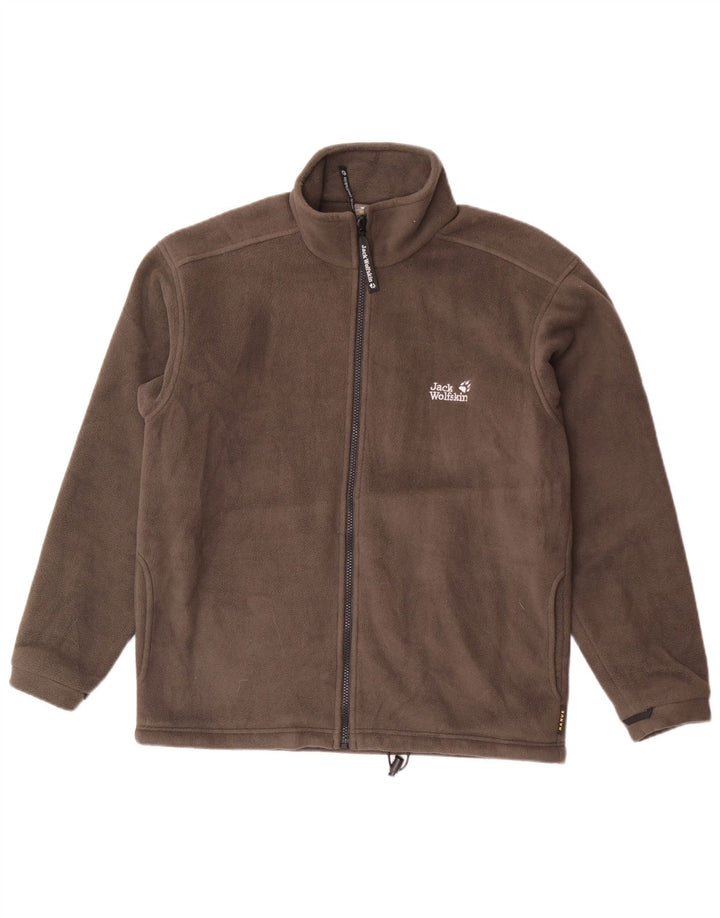 Jack Wolfskin Chaqueta polar con forro para hombre UK 34 Small Gris Poliéster