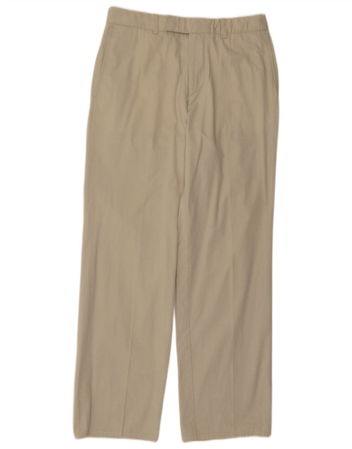 HUGO BOSS Pantalón de traje recto Chuck para hombre IT 48 Medium W30 L31 Beige