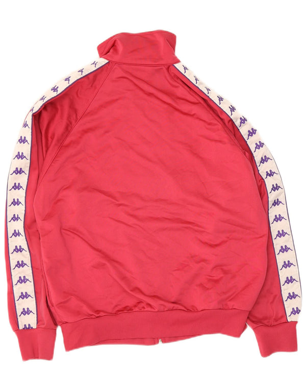 Kappa Chaqueta de chándal extragrande con gráfico para mujer UK 6 XS Rojo Colorblock