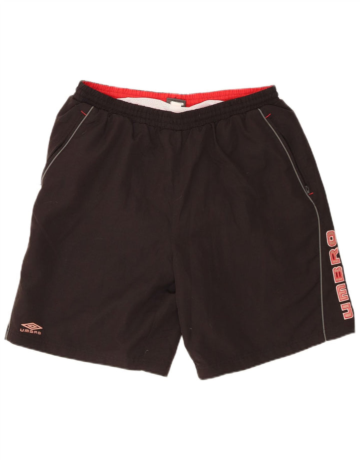 Umbro Shorts deportivos gráficos para hombre XL Poliéster negro