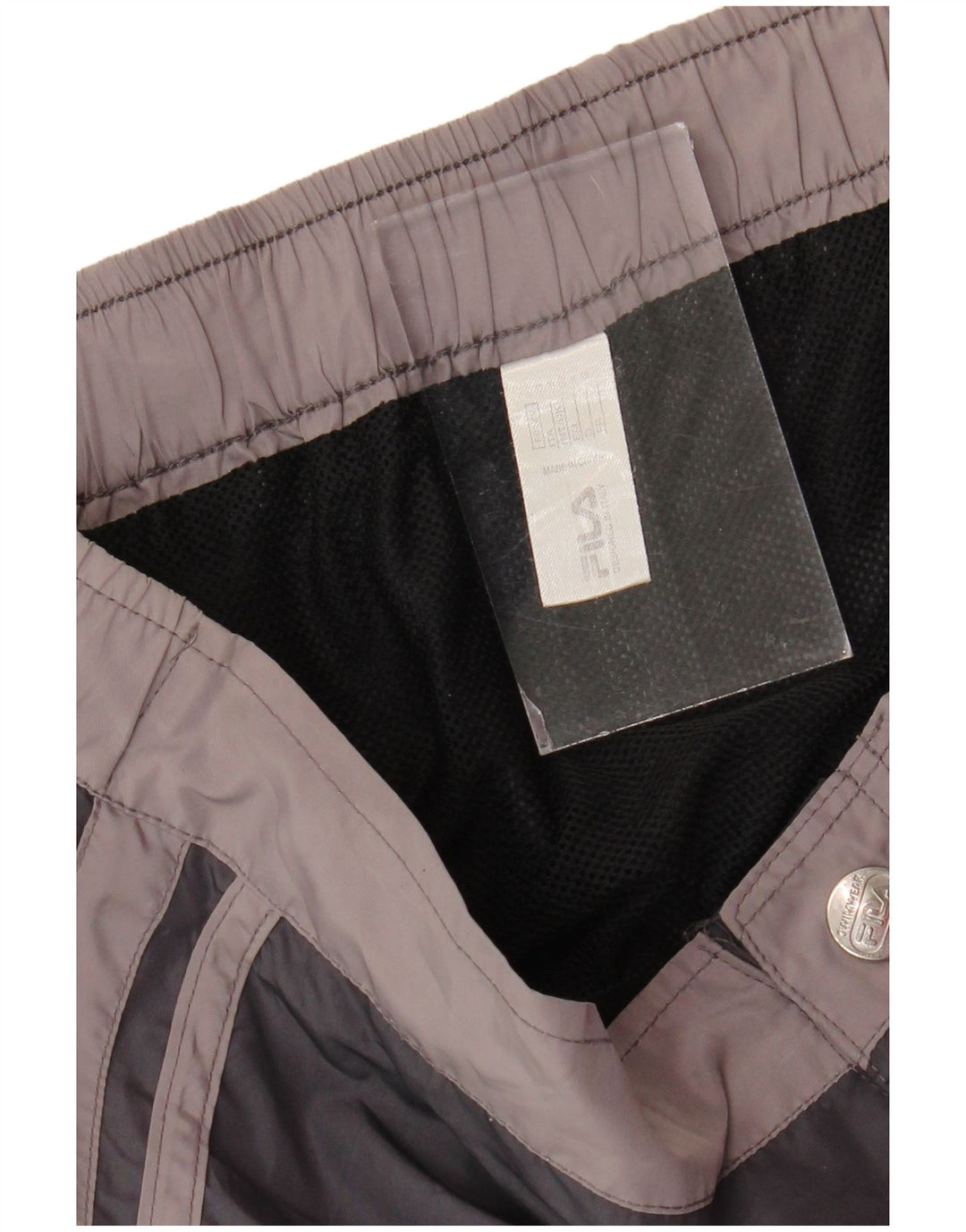 FILA Bañador para hombre Small Black Colourblock Poliéster