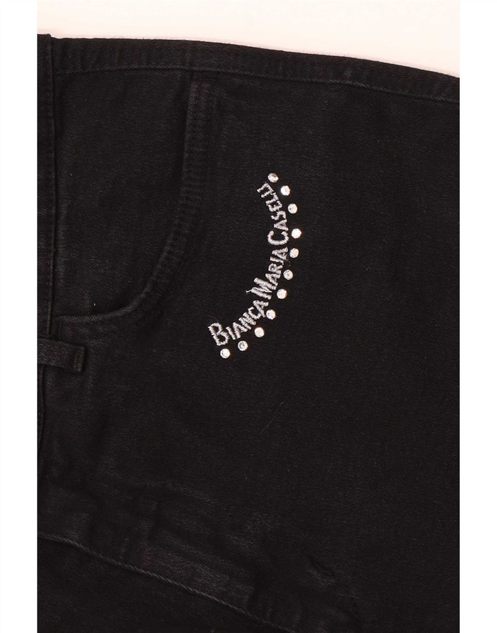 Vaqueros rectos para mujer Bianca Maria Caselli W28 L31 Negro