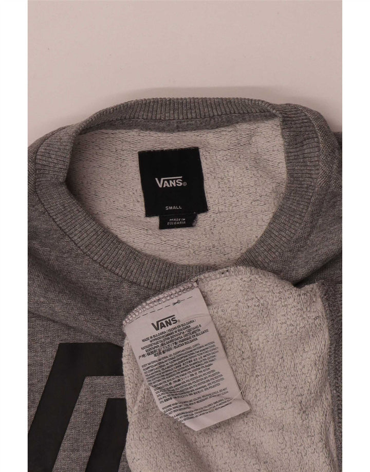 Vans Hombre Sudadera Gráfica Jumper Small Gris Algodón