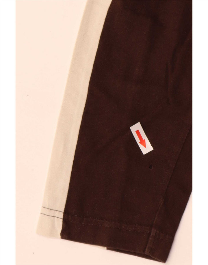 Kappa Hombre Top Manga Larga Algodón Colorblock Marrón Medio