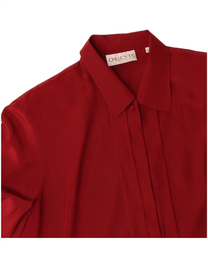 Blusa camisera VINTAGE para mujer IT 48 XL Rojo