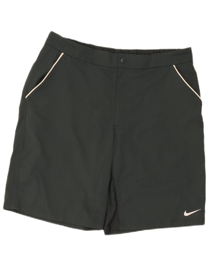 Nike - Pantalones cortos deportivos Dri Fit para hombre, poliéster gris grande
