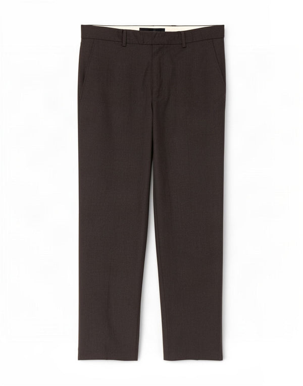 Hugo Boss Pantalón de traje recto para hombre EU 46 Small W28 L28 Lana virgen gris