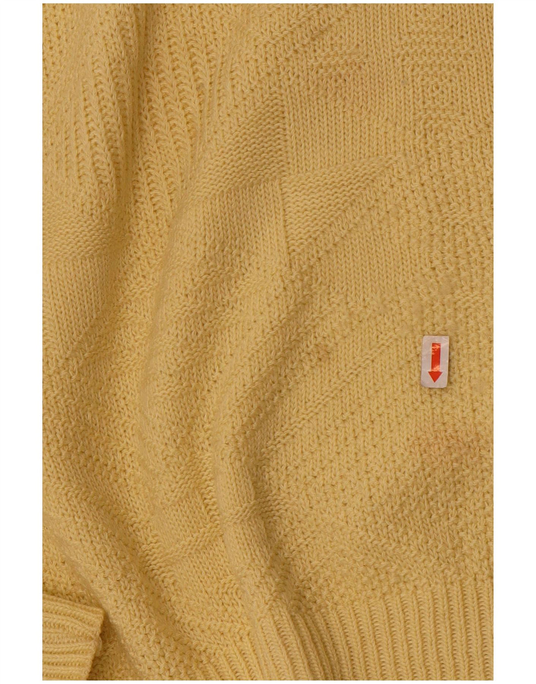 Mark Astor - Jersey de cuello redondo para hombre IT 52 grande amarillo geométrico