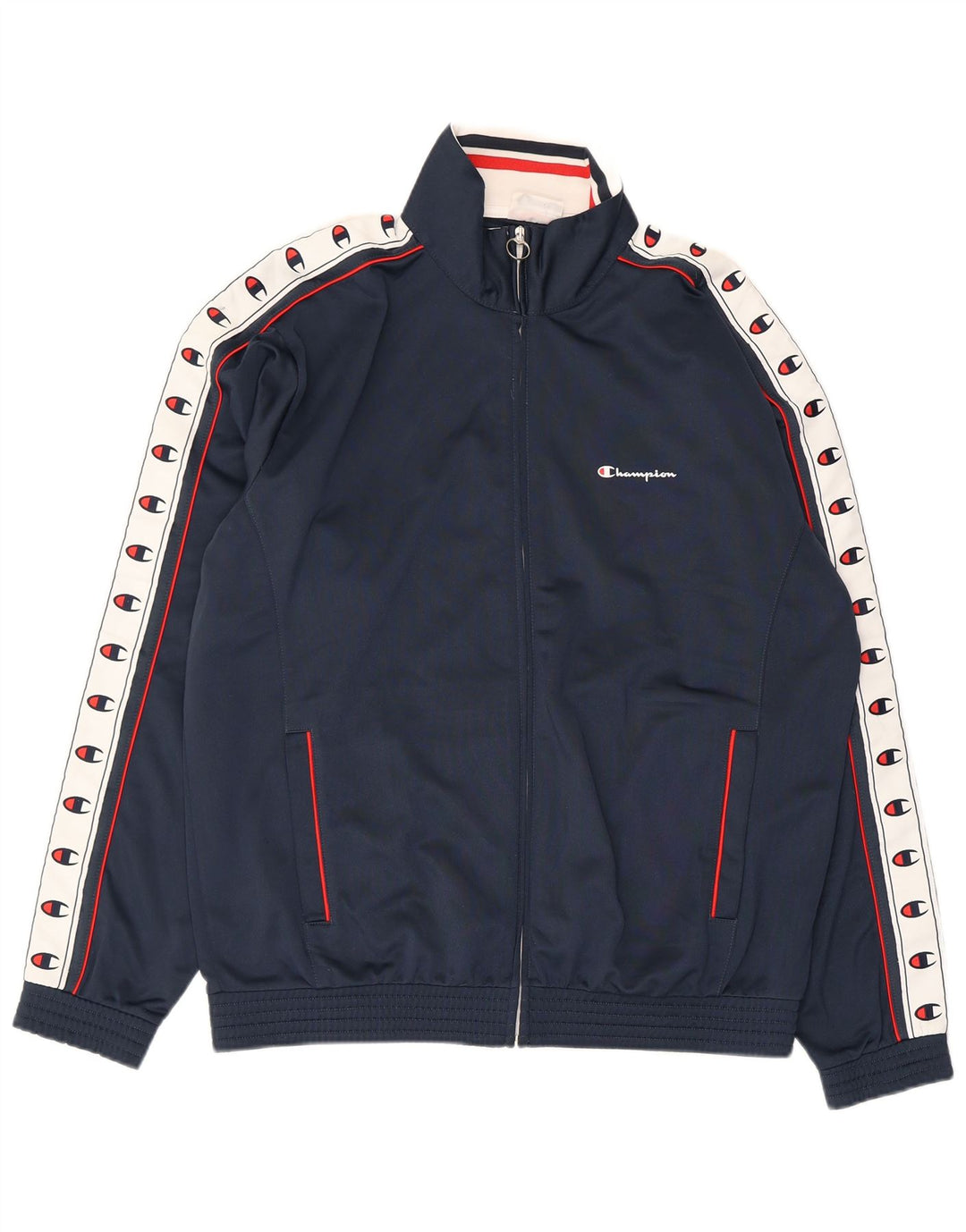 CHAMPION Chaqueta superior de chándal con gráfico para hombre, talla grande, color azul marino