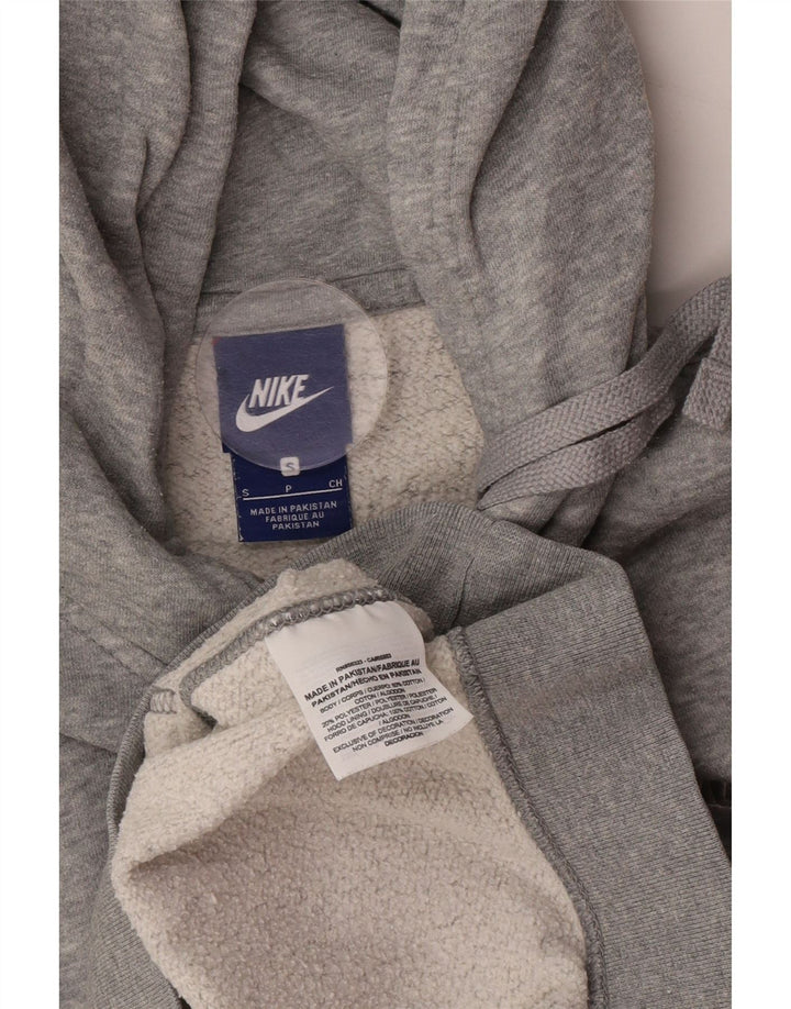 NIKE Jersey con capucha para hombre, talla pequeña, algodón moteado gris