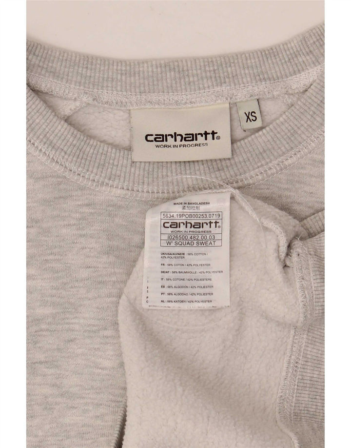 Carhartt - Sudadera extragrande para mujer, talla 6, XS, algodón gris