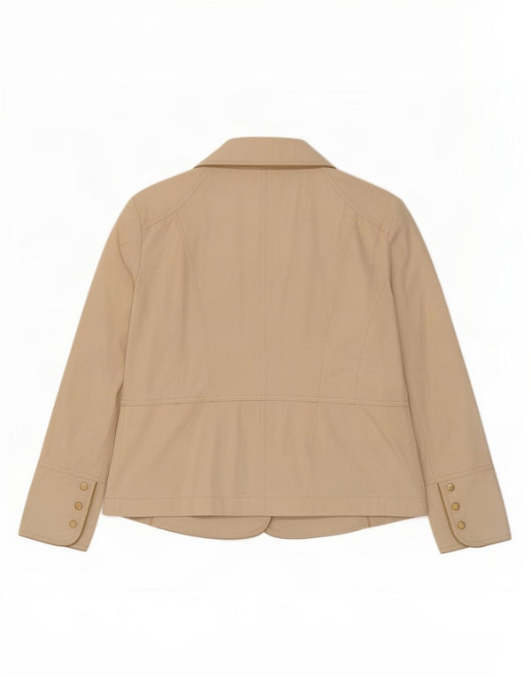 Luisa Spagnoli Chaqueta Blazer de 5 Botones para Mujer IT 48 XL Algodón Beige