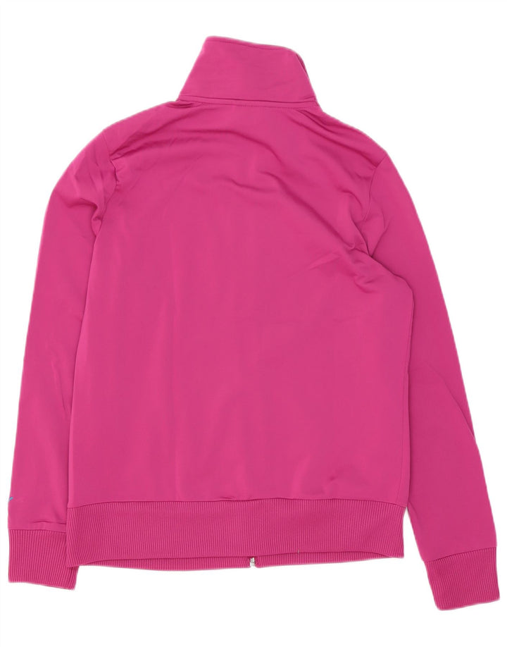 Puma Mujer Gráfico Chándal Top Chaqueta UK 16 Grande Rosa Poliéster