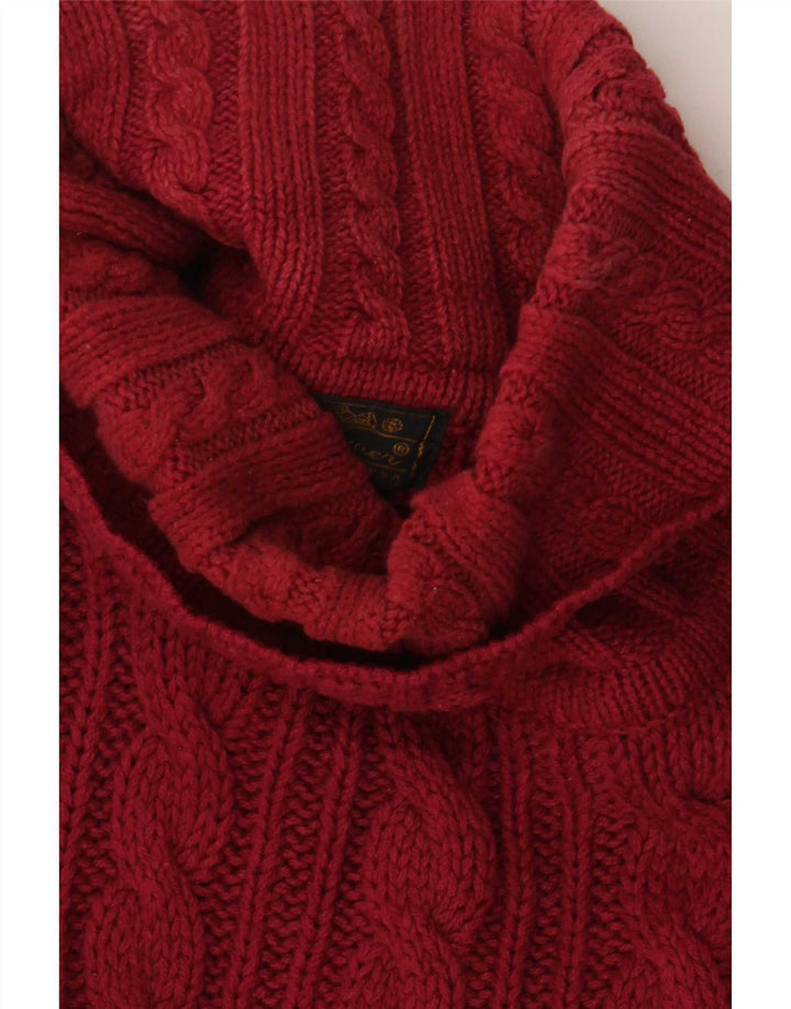 Eddie Bauer - Jersey con cuello vuelto para hombre, talla grande, algodón rojo