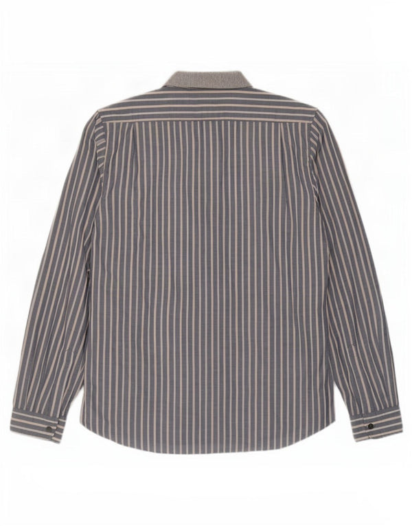 Camisa Hugo Boss Hombre XL Algodón Rayas Gris