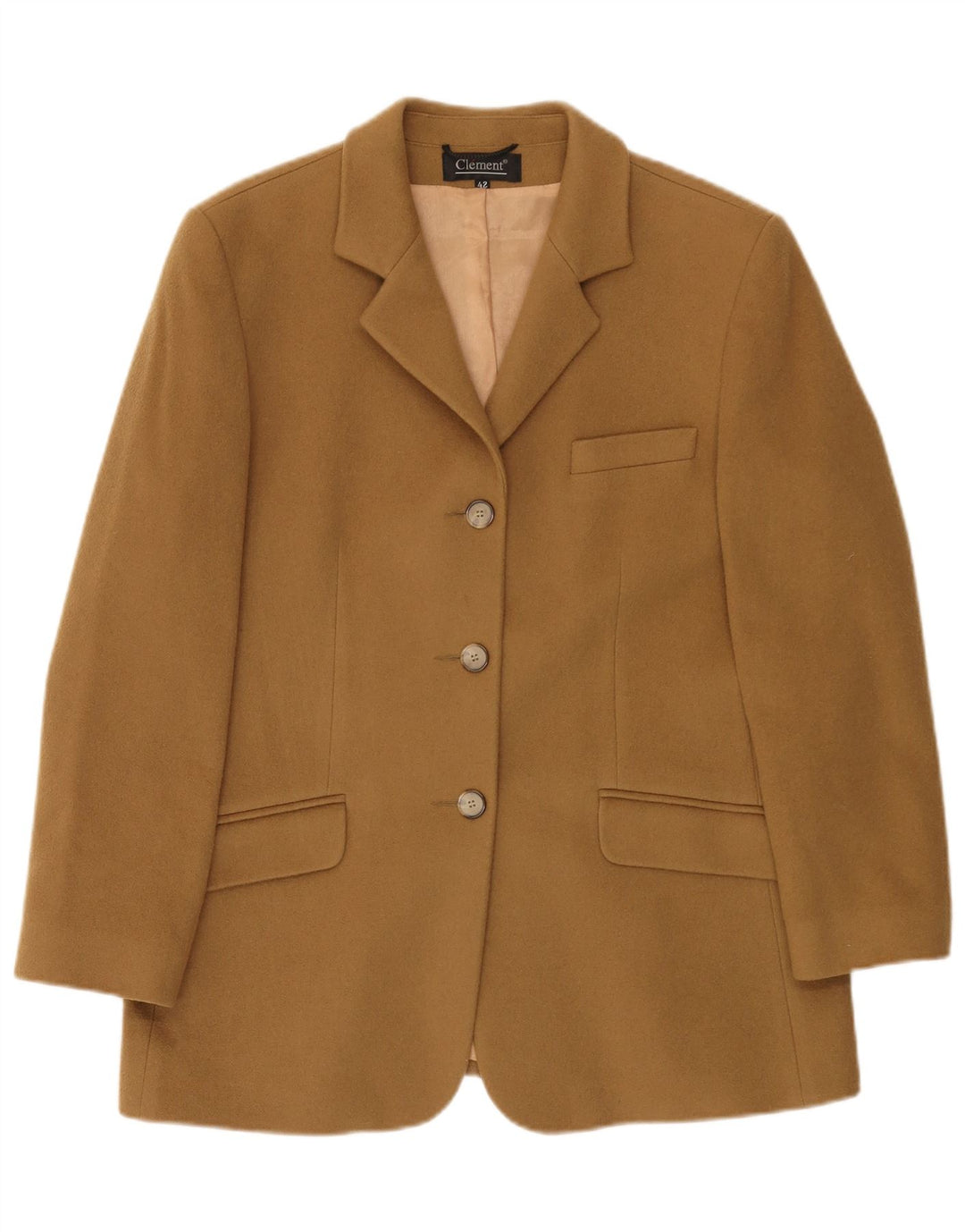Clement Chaqueta Blazer De 3 Botones Para Mujer IT 42 Cachemira Beige Mediana
