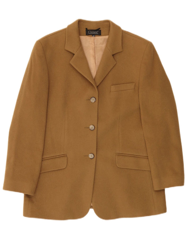 Clement Chaqueta Blazer De 3 Botones Para Mujer IT 42 Cachemira Beige Mediana