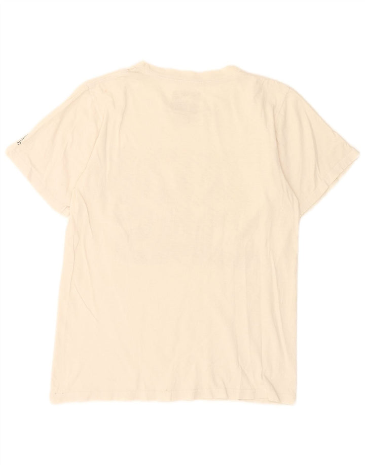 Adidas - Camiseta gráfica para hombre, talla pequeña, algodón blanco
