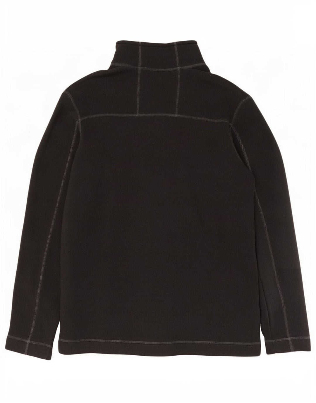 Columbia Jersey con cuello y cremallera para hombre, talla grande, poliéster negro
