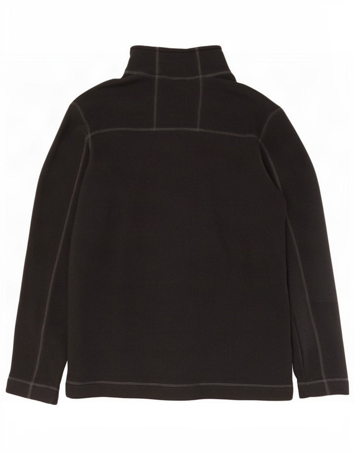 Columbia Jersey con cuello y cremallera para hombre, talla grande, poliéster negro