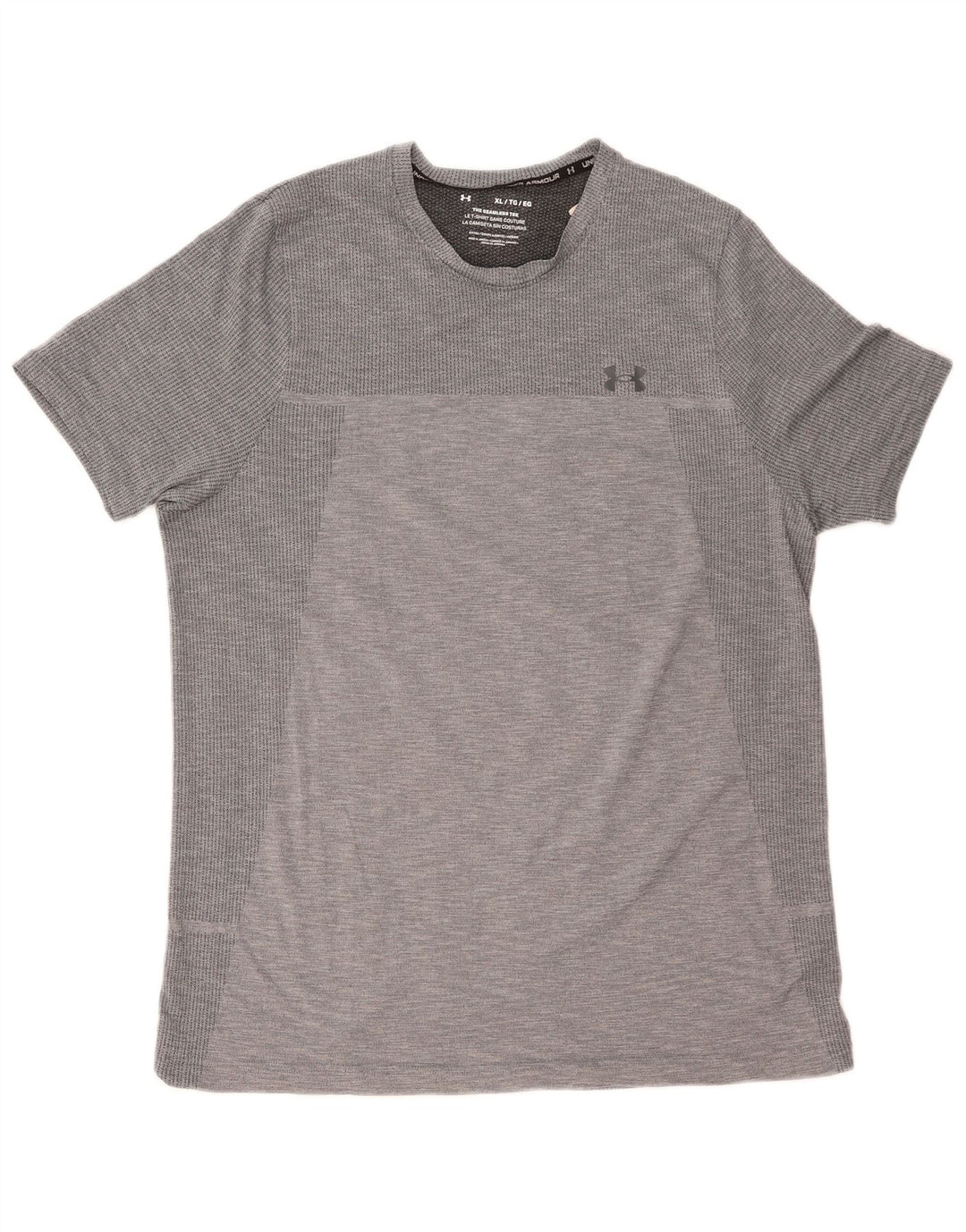 Camiseta Under Armour Hombre Top XL Gris Rayas Poliéster