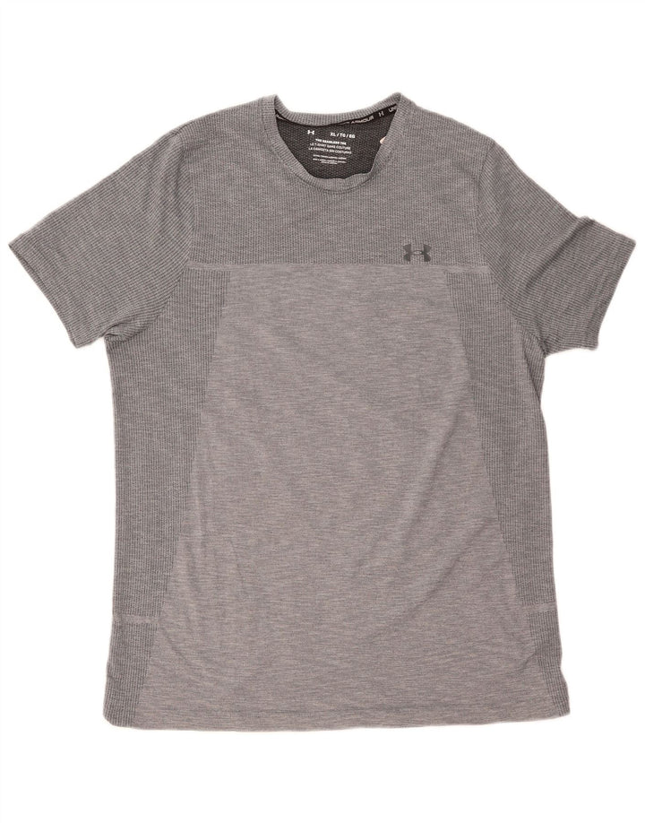 Camiseta Under Armour Hombre Top XL Gris Rayas Poliéster