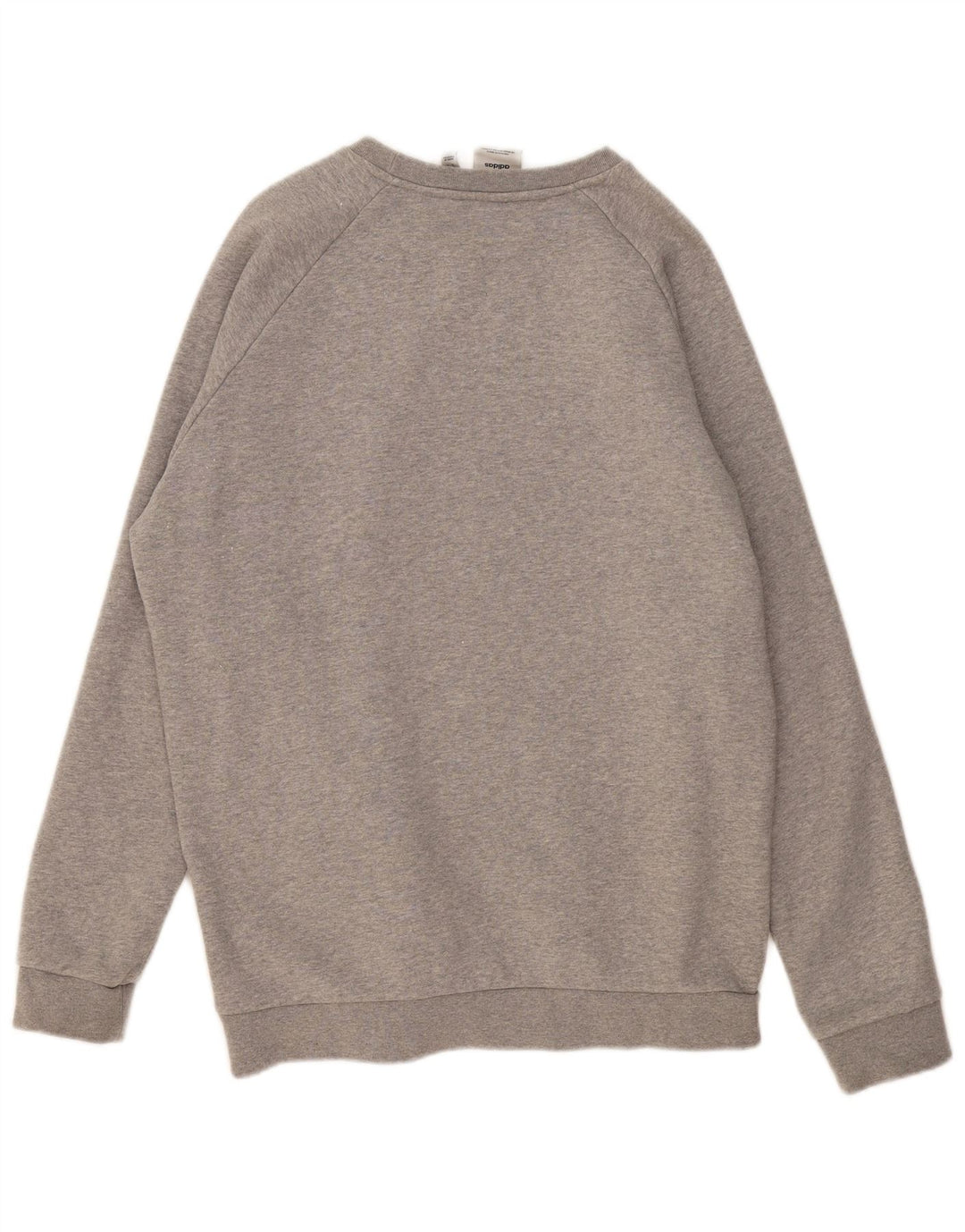 ADIDAS Hombre Sudadera Jumper Grande Gris Moteado Algodón