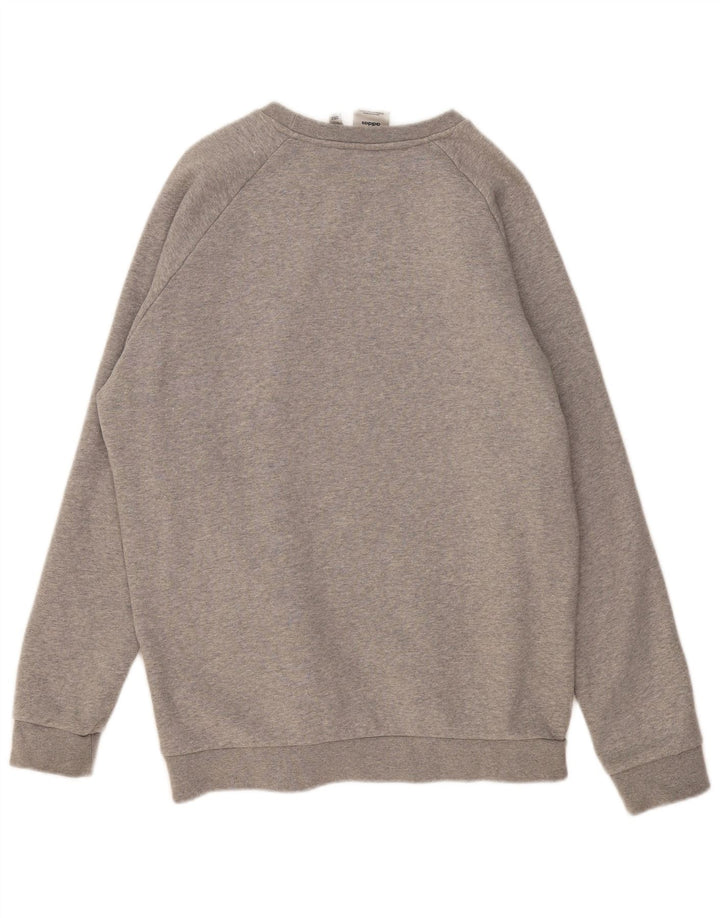 ADIDAS Hombre Sudadera Jumper Grande Gris Moteado Algodón