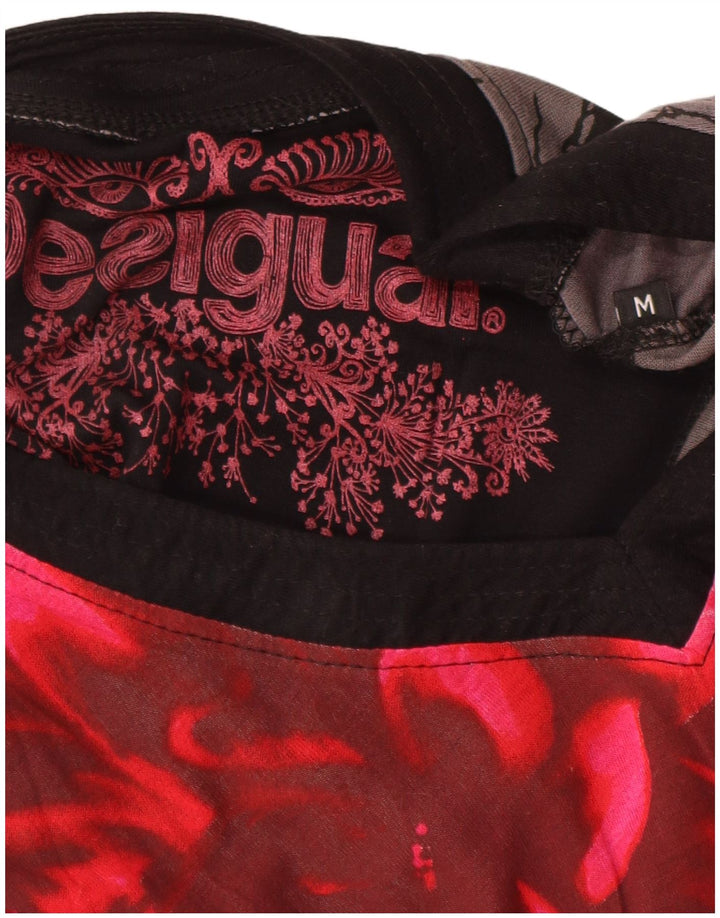 Desigual Mujer Gráfico Top Manga Larga Reino Unido 12 Medio Multicolor Floral