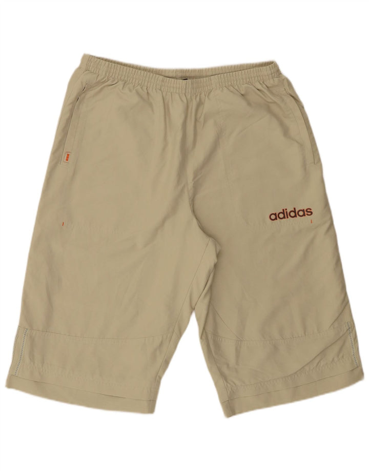 Adidas - Pantalones cortos deportivos para hombre, poliéster verde grande