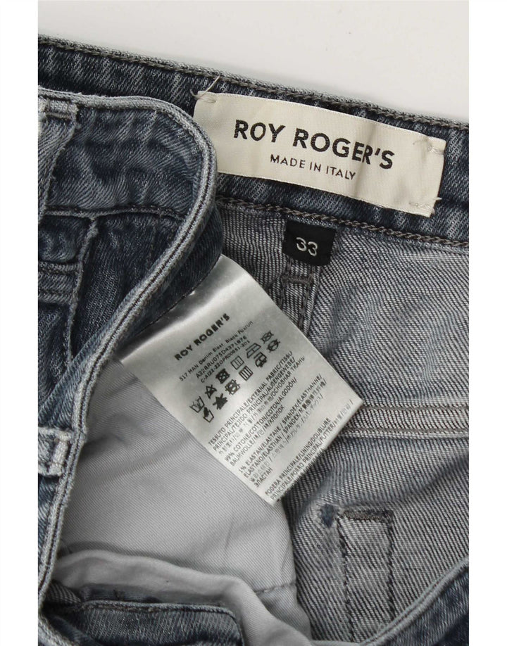 Roy Rogers Vaqueros rectos para hombre W33 L31 Algodón azul
