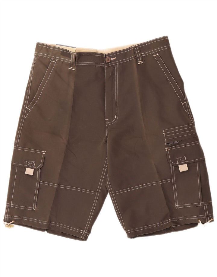 Corona Pantalones Cortos Cargo para Hombre Grande W34 Poliéster Marrón