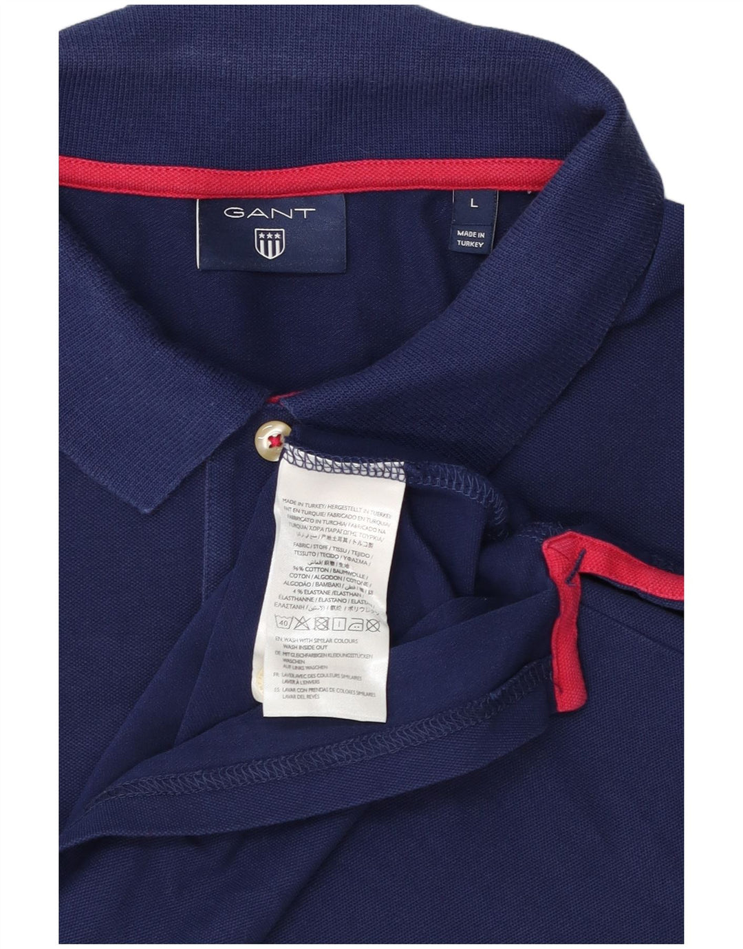 Gant Polo Hombre Grande Azul Marino Algodón