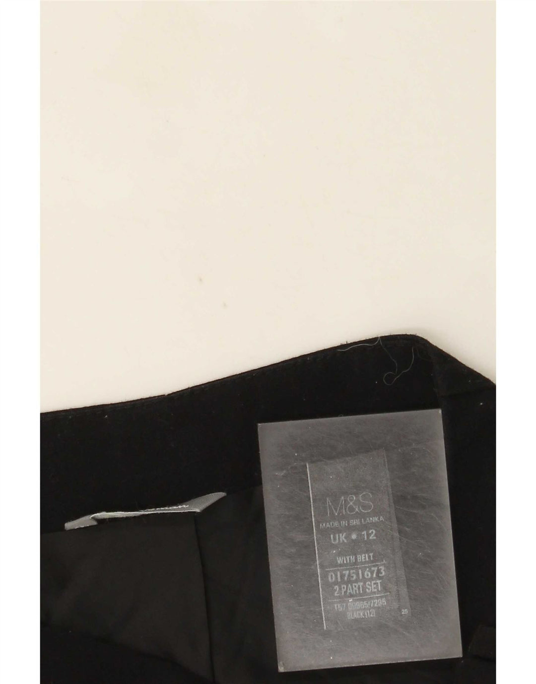 Marks & Spencer Minifalda para mujer UK 12 Medium W30 Poliéster negro