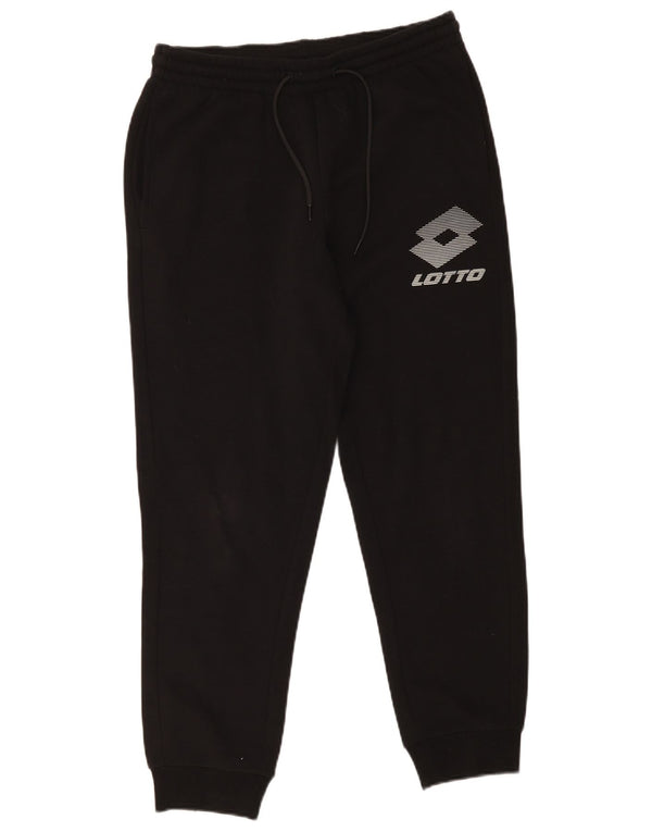 Lotto Hombre Pantalones De Chándal Gráfico Joggers Medium Negro Algodón