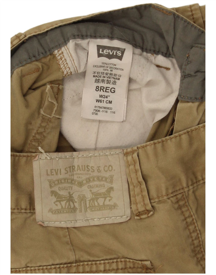 Levi's Shorts cargo para niños 7-8 años W24 Algodón beige