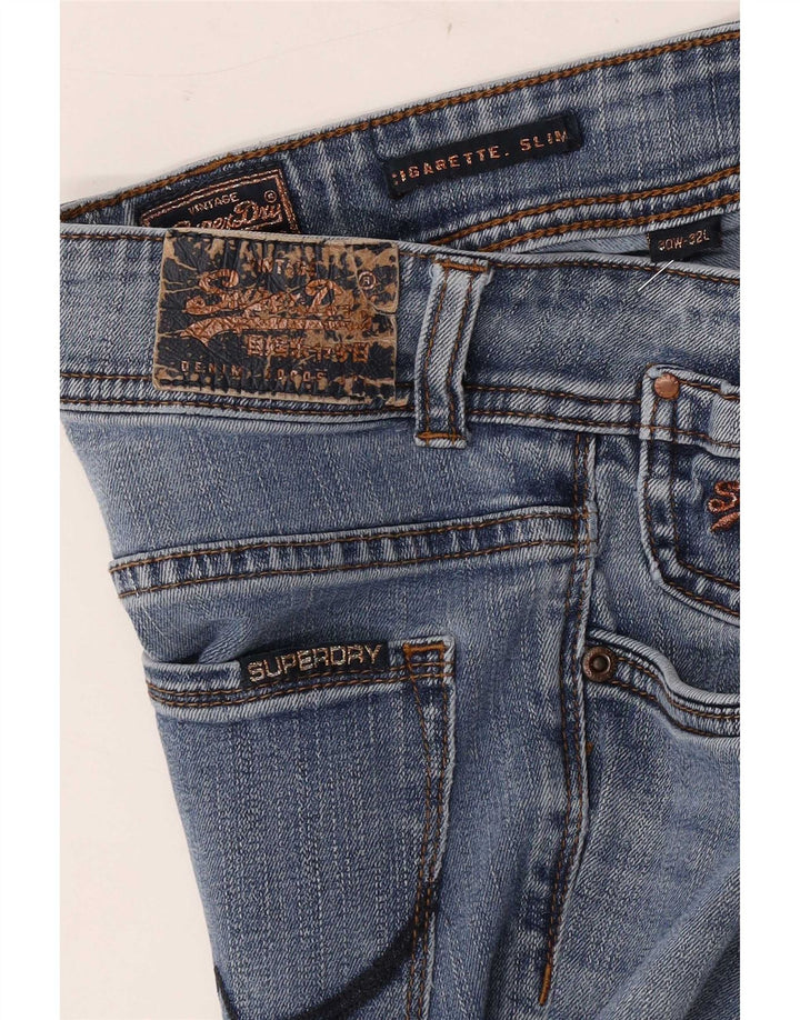 Vaqueros Superdry Mujer Cigarrillo Slim W30 L32 Azul