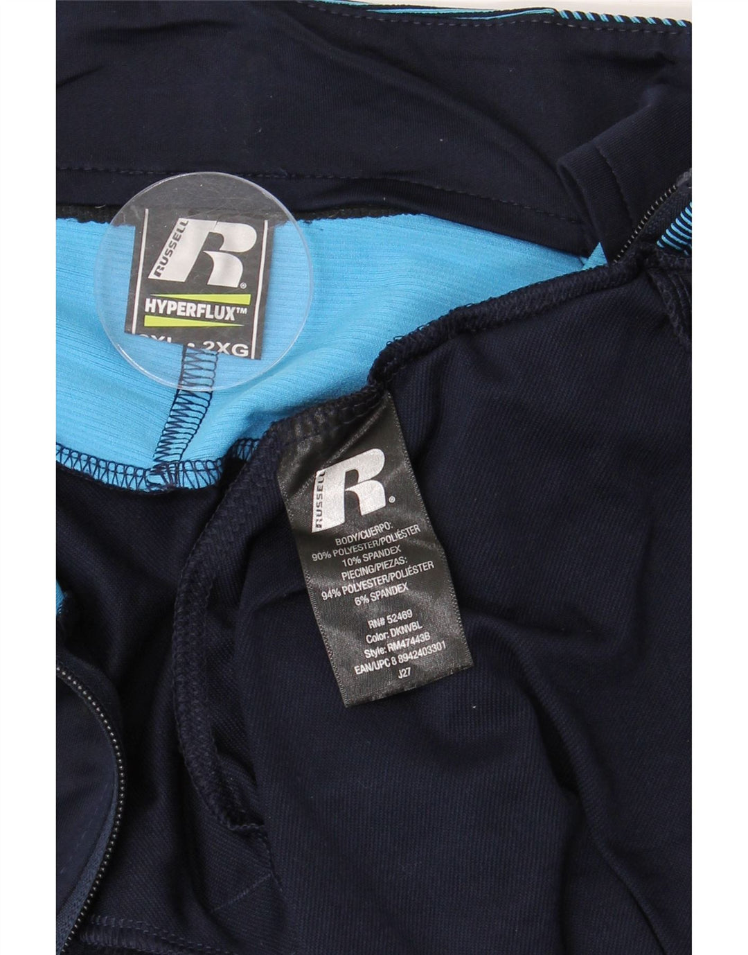 RUSSELL ATHLETIC Chaqueta de chándal para hombre 2XL Azul marino Colorblock