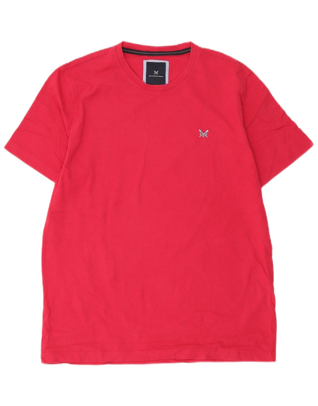 Crew Clothing Camiseta para hombre Top Grande Algodón rojo