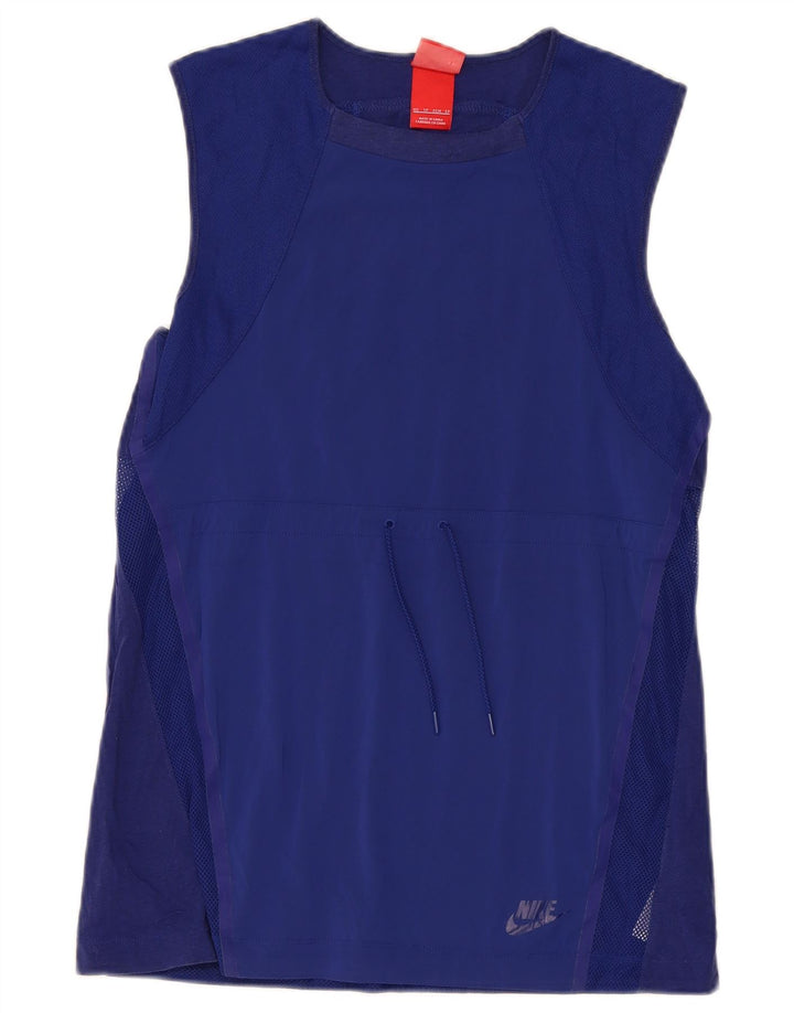 NIKE Vestido tipo camiseta para mujer UK 6 XS Azul Poliéster