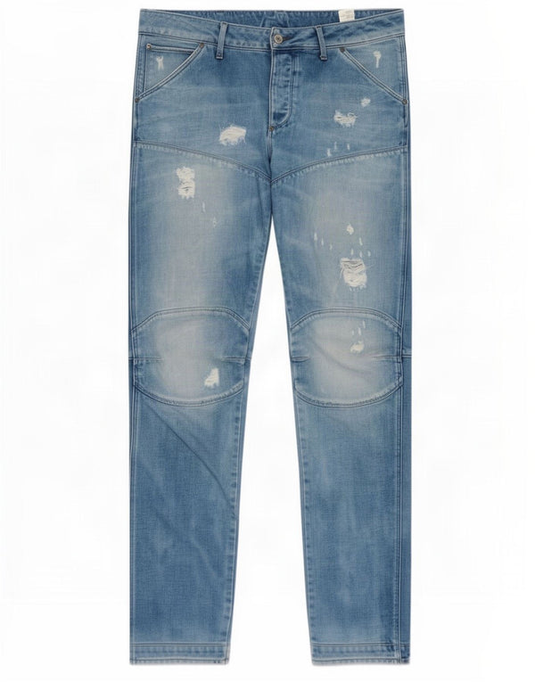 Vaqueros ajustados desgastados para hombre G-Star W34 L36 Algodón azul