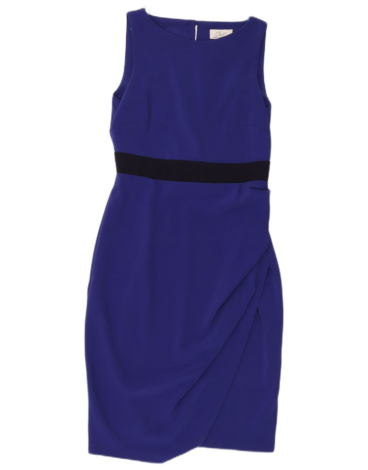 CLOSET Vestido ajustado sin mangas para mujer UK 44 Poliéster azul medio