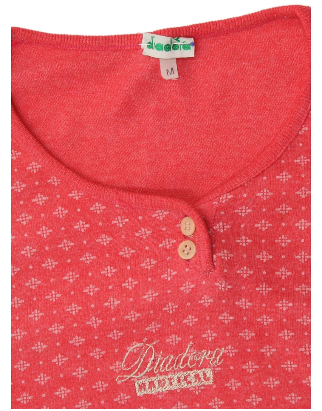 DIADORA Camiseta de Mujer Top ES 44 Rosa Medio Algodón Geométrico