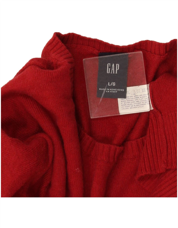 Gap - Jersey de cuello redondo para hombre, talla grande, algodón rojo