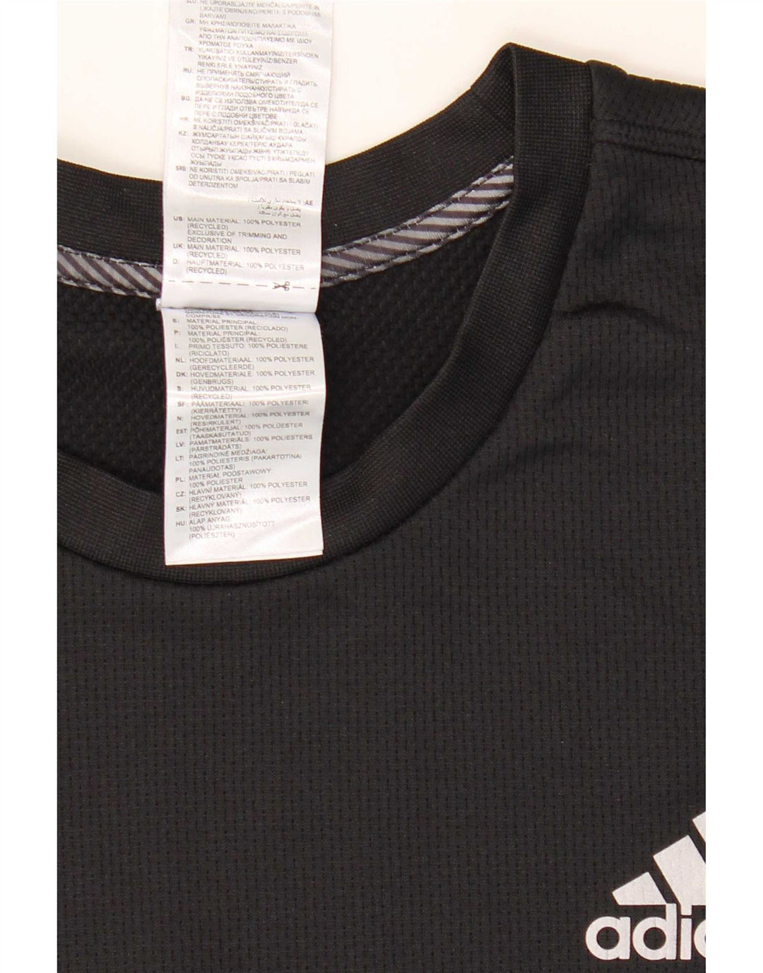 Adidas Hombre Aeroready Top Manga Larga Grande Negro Colorblock Poliéster