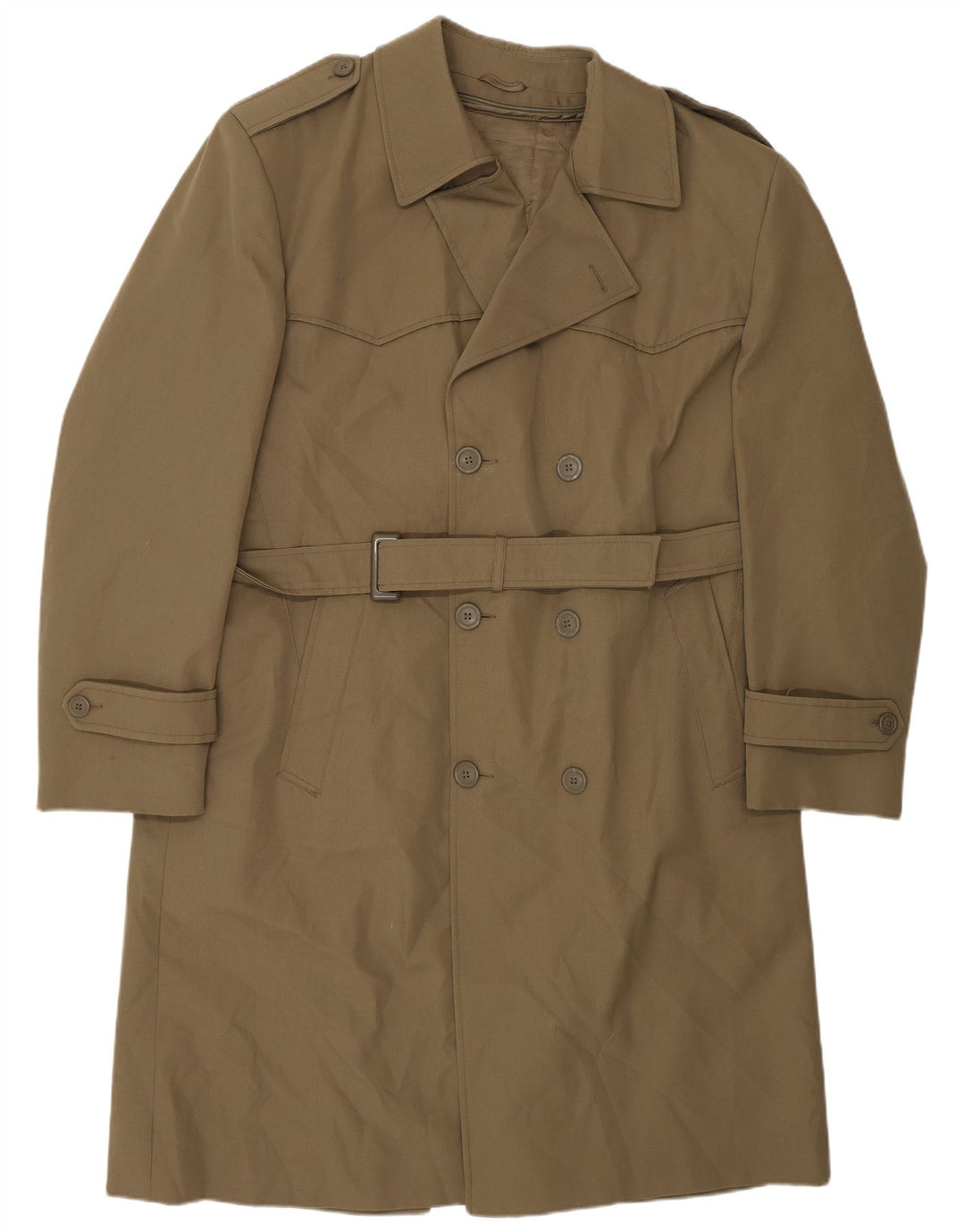 Vintage hombres gabardina IT 50 grande caqui