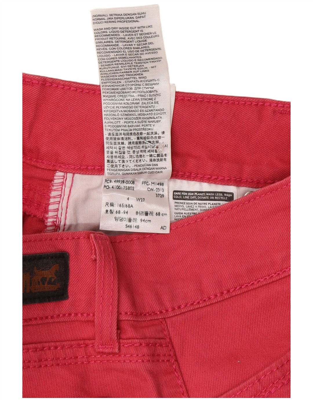 Levi's Capri Jeans para mujer US 4 Small W27 L20 Algodón rosa